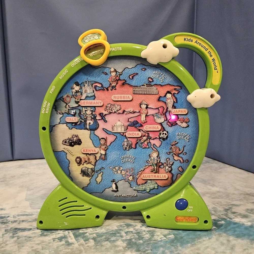 Mattel Kids Around The World See 'N Say Touchscreen Learning Toy 2000‎ WORKING